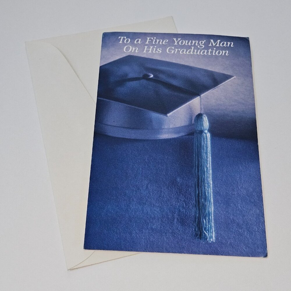 VTG Graduation Card Fine Young Man Tassel Mortorboard Cap American Greetings